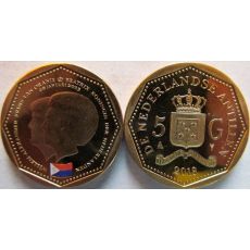 Holandské Antily 5 Gulden 2013 UNC Sint Marteen, pamätná minca
