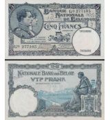 5 Francs Belgicko 1929-31 P97 F