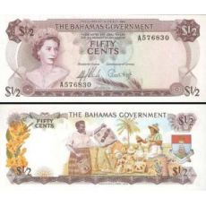 50 Centov Bahamy 1965 P17a UNC