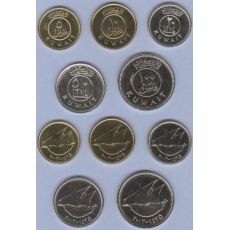 Kuvajt 5-10-25-50-100 Fils 2013 UNC, sada mincí