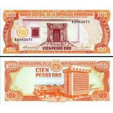 100 Pesos Oro Dominikánska republika 1988 P128a UNC