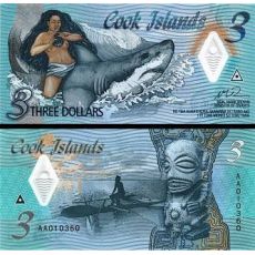 3 Doláre Cookove ostrovy 2021 P11 UNC polymer