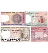 Bangladéš 1-10 Taka 4 bankovky UNC