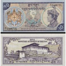 10 Ngultrum Bhután 1986 P15a UNC