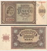 1000 Kuna Chorvátsko 1941 P04-0 AU