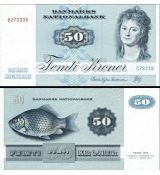 50 Kroner Dánsko 1992-98 P50 AU