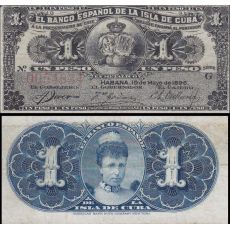 1 Peso Kuba 1896 P047a UNC