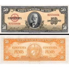 50 Pesos Kuba 1958 P081b AU