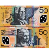 50 Dolárov Austrália 2008-9 P60 UNC, polymer