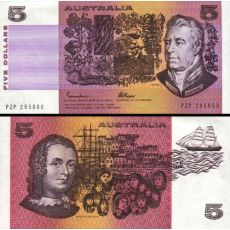 5 Dolárov Austrália 1974-91 P44 UNC