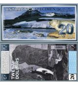 20 Dolárov Antarktída 2001 SPECIMEN UNC