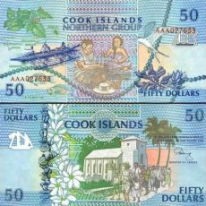 50 Dolárov Cookove ostrovy 1992 P10a UNC
