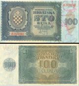 100 Kuna Chorvátsko 1941 P02a-0 AU