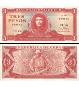 3 Pesos Kuba 1985-88 P107ab UNC