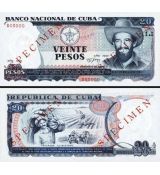 20 Pesos Kuba 1991 P110s UNC SPECIMEN