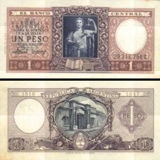 1 Peso Argentína 1956 P263 AU/UNC