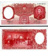 10 Pesos Argentína 1954-68 P270 UNC