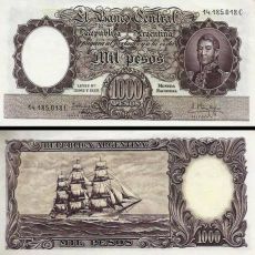 1000 Pesos Argentína 1954-68 P274 UNC