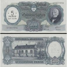 5 Pesos Argentína 1969-71 P283 AU