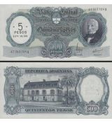 5 Pesos Argentína 1969-71 P283 VF