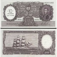 10 Pesos Argentína 1969-71 P284 XF