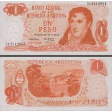 1 Peso Argentína 1974-76 P293 AU/UNC