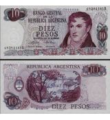10 Pesos Argentína 1973-76 P295 UNC