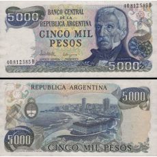 5000 Pesos Argentína 1977-83 P305 UNC
