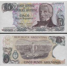 5 Pesos Argentinos Argentína 1983-84 P312 UNC