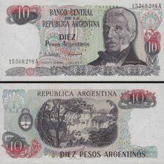 10 Pesos Argentinos Argentína 1983-85 P313 UNC