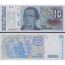 10 Australes Argentína 1985-89 P325 UNC