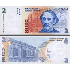 2 Pesos Argentína 1997-2002 P346 UNC
