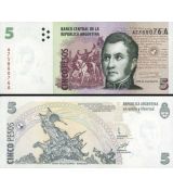 5 Pesos Argentína 1998-2003 P347 UNC