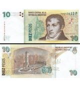 10 Pesos Argentína 2003-14 P354 UNC
