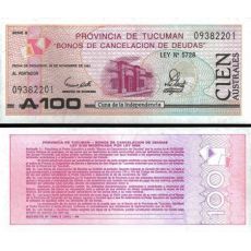 100 Australes Provincia de Tucumán 1989 S2715 UNC