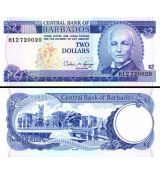 2 doláre Barbados 1993 P42 UNC