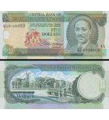 5 dolárov Barbados 1996 P47 UNC