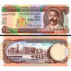 10 dolárov Barbados 1995 P48 UNC
