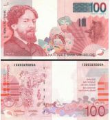 100 Francs Belgicko 1995-2001 P147 UNC