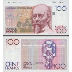 100 Francs Belgicko 1982-1994 P142 UNC
