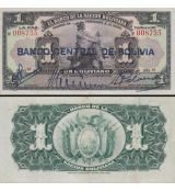 1 Boliviano Bolívia 1902 (1929), P112 F