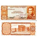 50 Pesos Bolívia 1962, P162 UNC