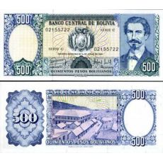 500 Pesos Bolívia 1981, P166a UNC