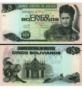 5 Bolivianos Bolívia 1993, P209 UNC