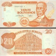 20 Bolivianos Bolívia 2001, P224 UNC