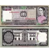 1000 Pesos Bolívia 1982, P167 UNC