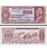 100 000 Pesos Bolívia 1984, P171 UNC