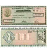 50 Centavos Bolívia 1987 pretlač, P198 UNC