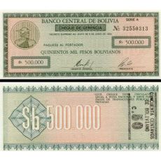 50 Centavos Bolívia 1987 pretlač, P198 UNC
