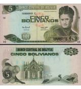 5 Bolivianos Bolívia 1995, P215 UNC